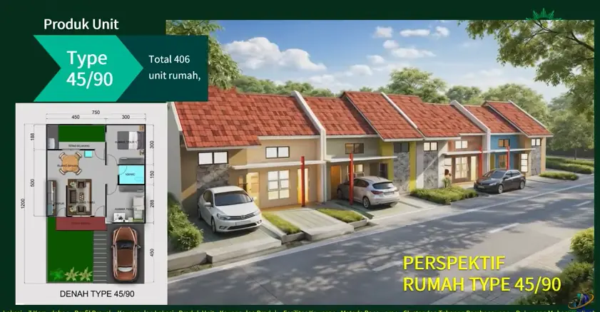 Perspektif rumah Type 45/90